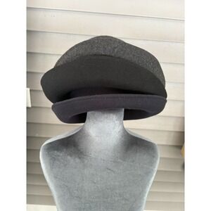 Lot of 3 Vintage Jennifer Moore Wool Cloche Hats | Navy Charcoal Black | Italy